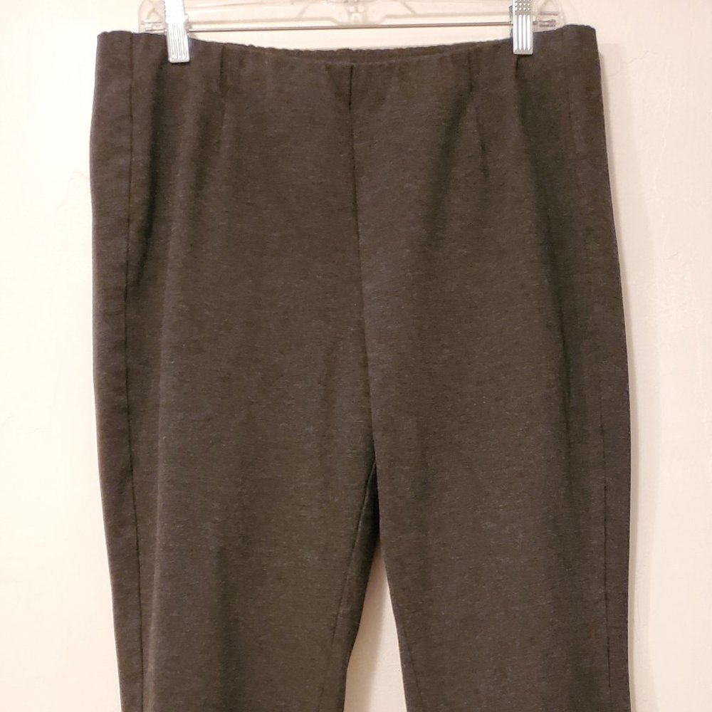 J. Jill Ponte Slim Leg Pants sz Large Heather Gray